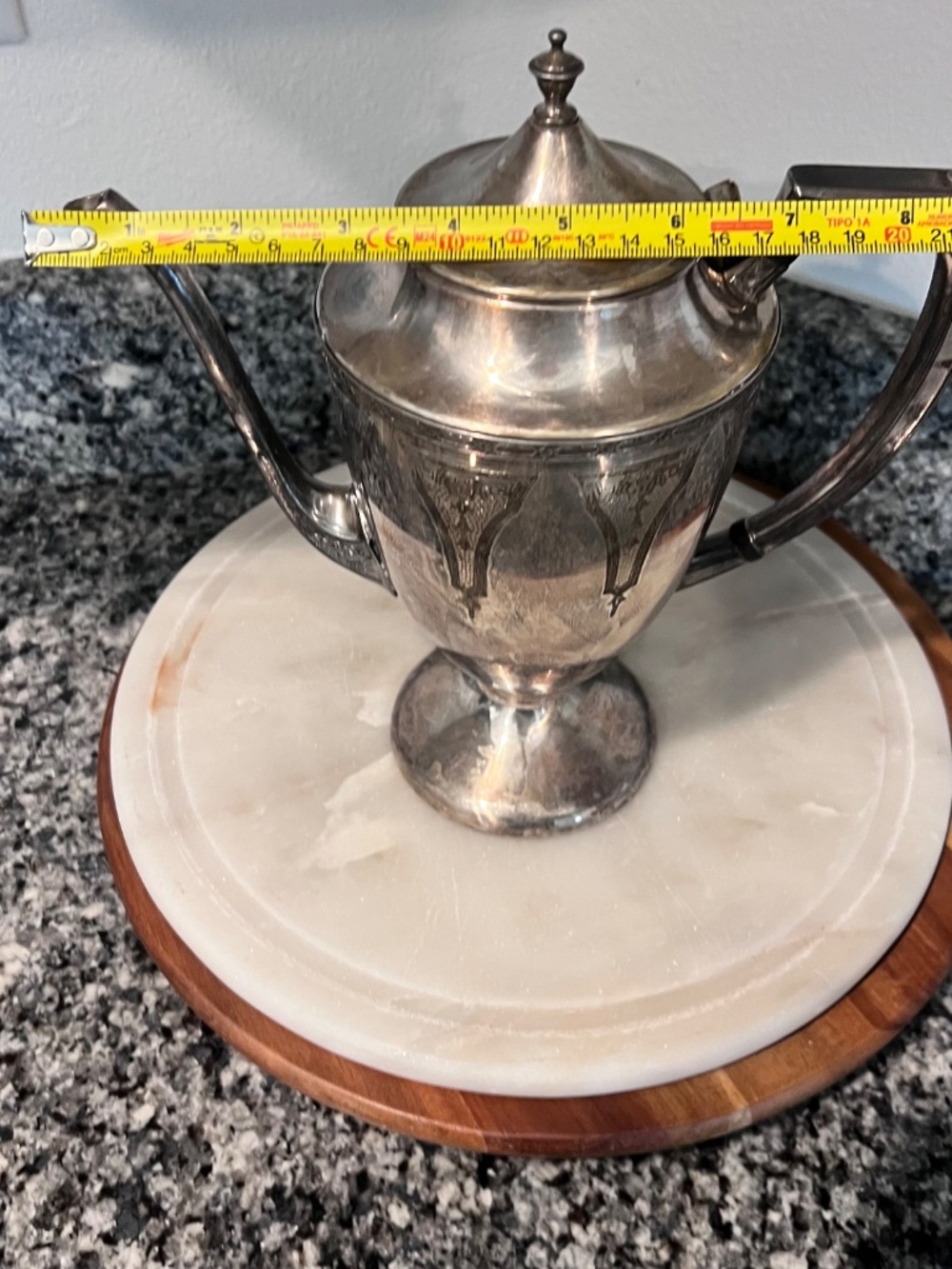Vintage Benedict Hammercraft 302 Silverplate Coffee Pot EPNS Art Deco - Picture 15 of 17